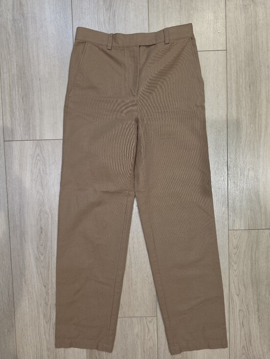 COS Pants - COS Brown Cotton Straight Leg Trousers Pants Minimalist Scandinavian Size 36